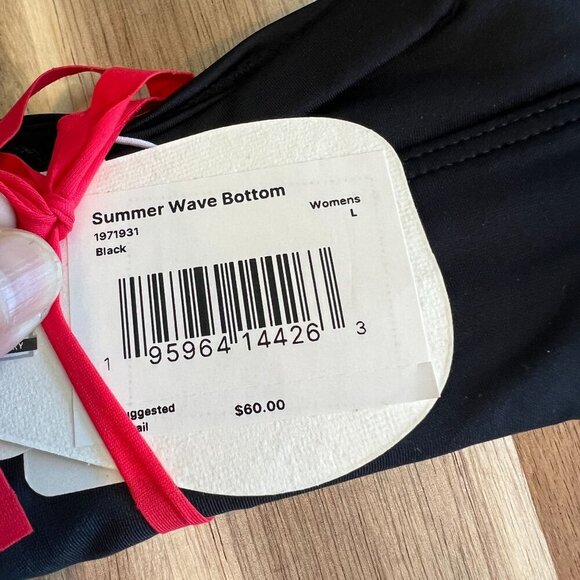 PrAna Womens Summer Wave Swim Bottom LARGE in Black - Picture 5 of 5